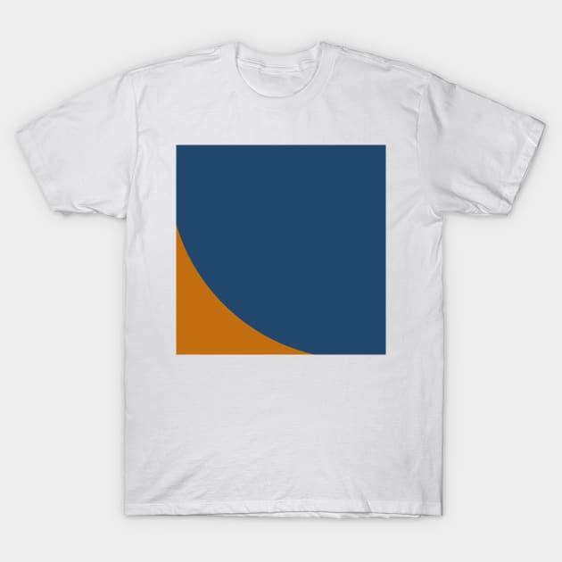 Blue Curve on Orange T-Shirt by PSCSCo